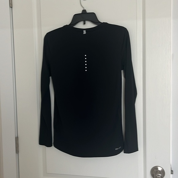 Nike Running Long Sleeve Shirt Lightweight Size Medium Black - Picture 4 of 10